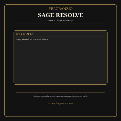 Fragranzio Sage Resolve fragrance notes