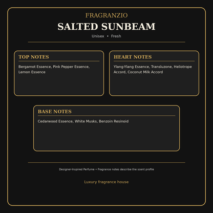 Fragranzio Salted Sunbeam fragrance notes