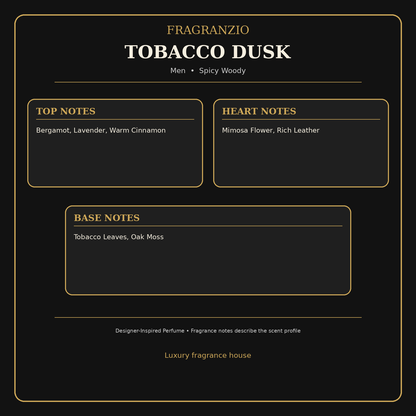 Fragranzio Tobacco Dusk fragrance notes