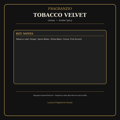 Fragranzio Tobacco Velvet fragrance notes