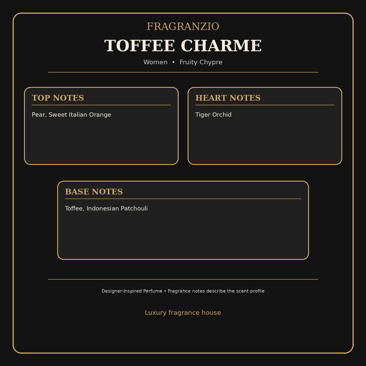 Fragranzio Toffee Charme fragrance notes