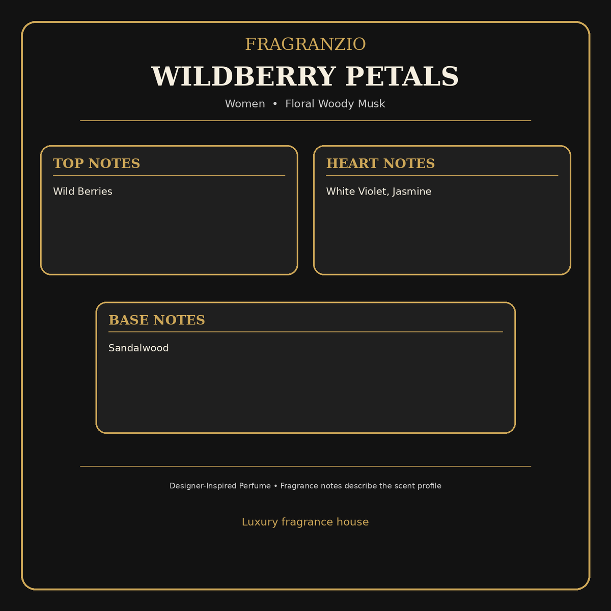 Fragranzio Wildberry Petals fragrance notes
